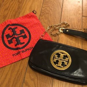 Tory Burch logo clutch/cross-body